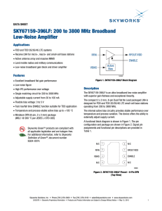 SKY67159-396LF: 200 to 3800 MHz Broadband Low