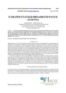 e-shaped stacked broadband patch antenna
