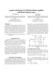 Analysis and Design of CMOS Broadband Amplifier with Dual …