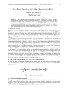 Broadband Amplifier Gain Slope Equalization Filter