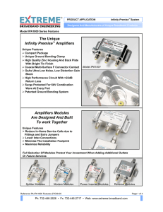 The Unique Infinity Premise™ Amplifiers Amplifiers Modules Are