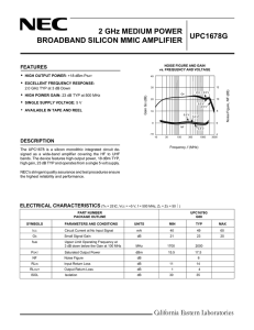 UPC1678G 2 GHz MEDIUM POWER BROADBAND SILICON MMIC