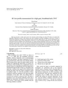 RF loss profile measurement for a high gain, broadband helix TWT