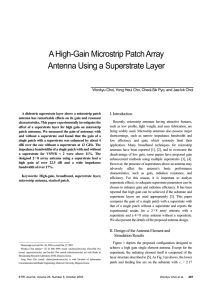 A High-Gain Microstrip Patch Array Antenna Using a