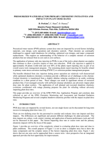 WR Primary Chemistry Initiatives and Impact on