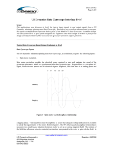 US Dynamics Rate Gyroscope Interface Brief