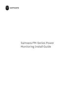 Samsara PM-Series Power Monitoring Install Guide