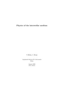 Physics of the interstellar medium - Argelander