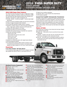 2016 F-650 Diesel Straight Frame Chassis Cab