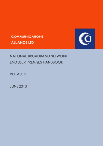 COMMUNICATIONS ALLIANCE LTD NATIONAL BROADBAND