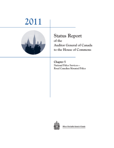 Chapter 5—National Police Services—Royal Canadian Mounted