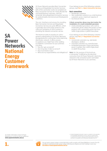 SA Power Networks 1. National Energy Customer Framework