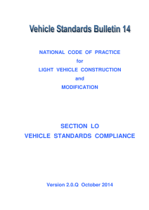 Vehicle Standards Compliance - Department of Transport and Main