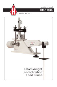 Dead-Weight Consolidation Load Frame