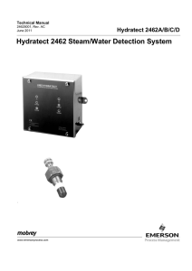 Manual: Hydratect 2462A/B/C/D, Hydratect 2462 Steam/Water