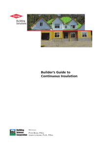 Builder`s Guide to Continuous Insulation