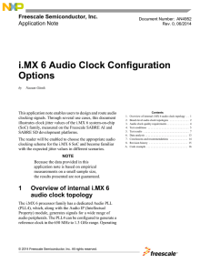 i.MX 6 Audio Clock Configuration Options Application Note