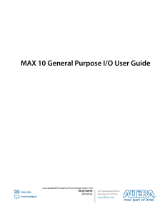 MAX 10 General Purpose I/O User Guide