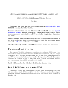Electrocardiogram Measurement System Design Lab