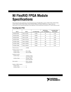 NI FlexRIO FPGA Module Specifications