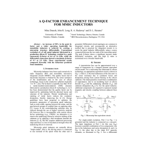 a q-factor enhancement technique for mmic inductors