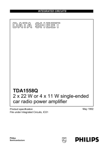 2 x 22 W or 4 x 11 W single-ended car radio power amplifier