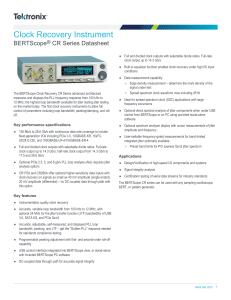 Clock Recovery Instrument