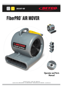 FiberPro Air Mover Manual