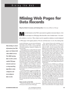 Mining Web Pages for Data Records - UIC