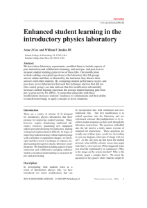 Enhanced student learning in the introductory physics