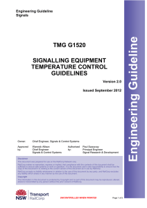 TMG G1520 Signalling Equipment Temperature Control Guidelines