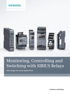 Monitoring, Controlling and Switching with SIRIUS Relays