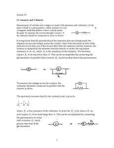 1 Lesson 14 (1) Ammeter and Voltmeter Measurement of currents