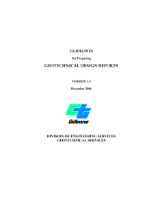 geotechnical design reports
