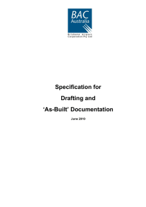 Specification for Drafting and `As-Built