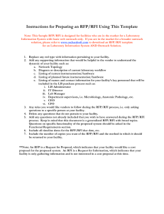 Instructions for Preparing an RFP/RFI Using This Template