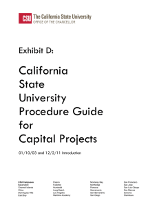 California State University Procedure Guide for Capital Projects