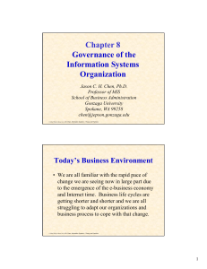 Chapter 8 Governance of the Information Systems Organization