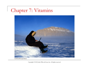 Chapter 7: Vitamins