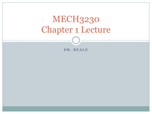 MECH3230 Chapter 1 Lecture