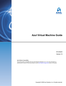 Azul Virtual Machine Guide