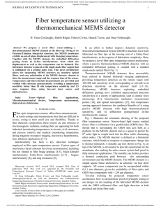 Fiber temperature sensor utilizing a thermomechanical MEMS detector