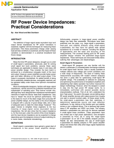 RF Power Device Impedances: Practical Considerations Application