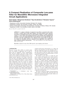 A compact realization of composite low‐pass filter for monolithic