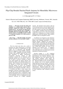 Flip-Chip Bonded Stacked Patch Antenna for Monolithic Microwave