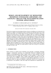 design and development of monolithic microwave integrated