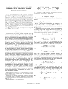 Analysis And Design Of Novel Structures Of Artificial Transmission