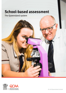 School-based assessment: The Queensland system (PDF, 806 kB )