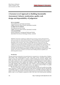 A Systems-Level Approach to Building Sustainable Assessment