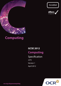 Specification - GCSE Computing